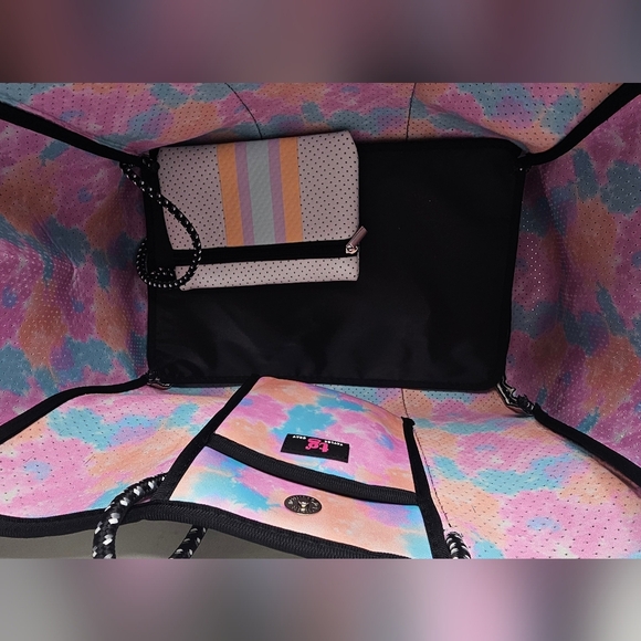 TAYLOR GRAY Neoprene Tote Bag & Clutch - Picture 8 of 15